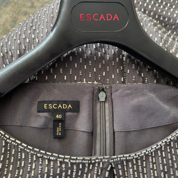 ESCADA Stunning Beaded Evening Formal Dress -100% Silk Beaded Dress – Size 40 - Picture 1 of 16